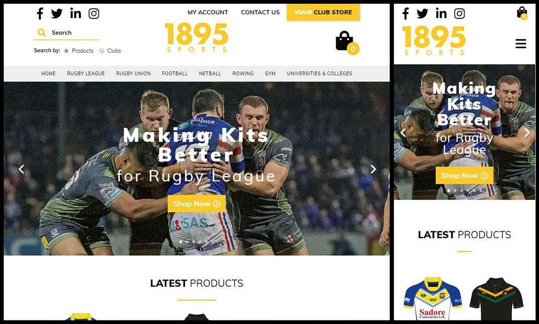 Responsive Web Design on 1895 Clothing