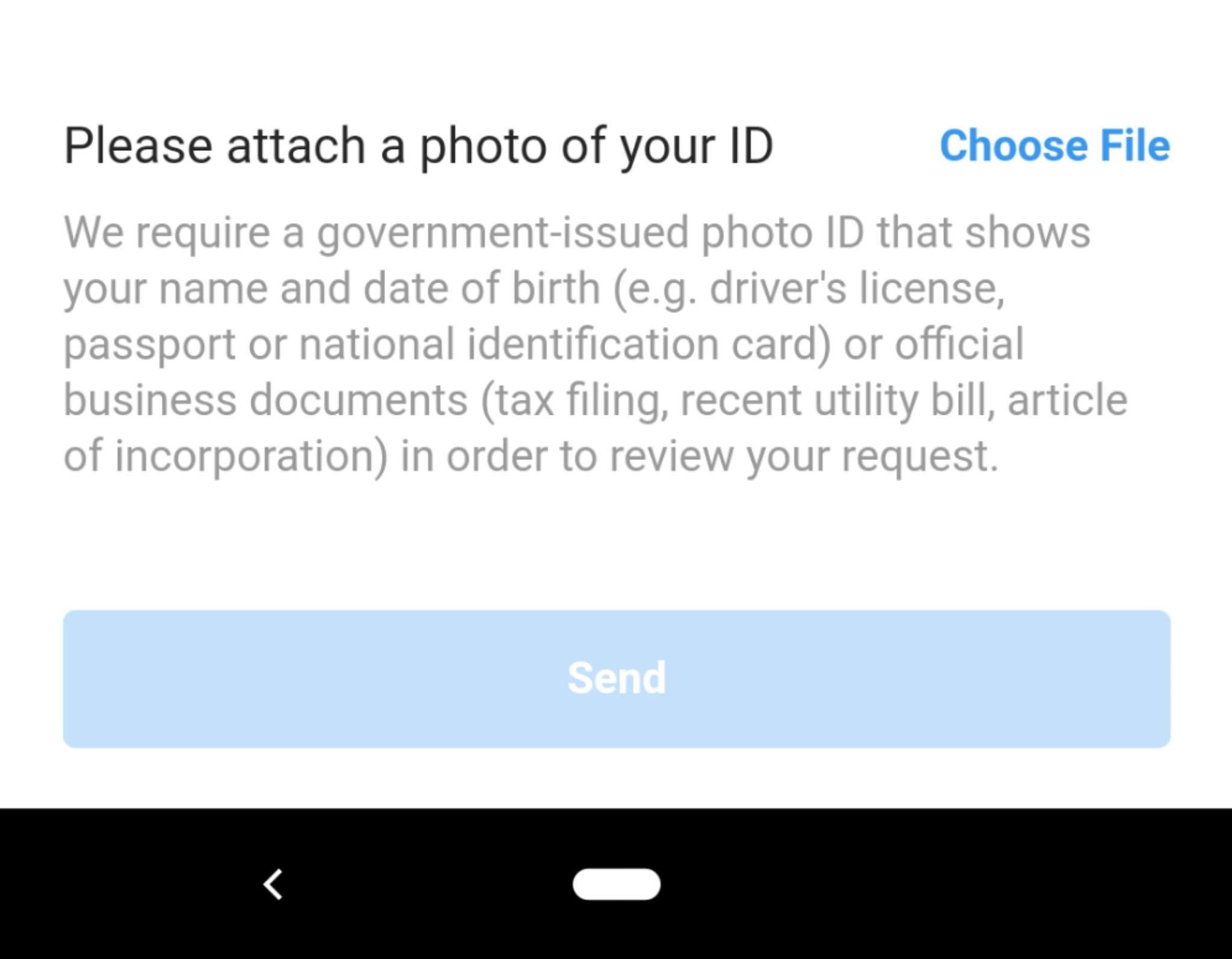 Instagram verification step 6
