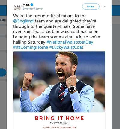 World Cup Marketing at Marks and Spencers