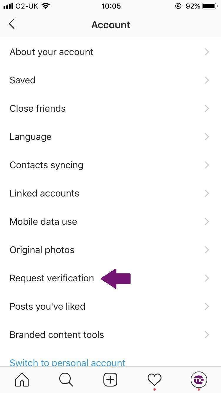 Instagram verification step 4