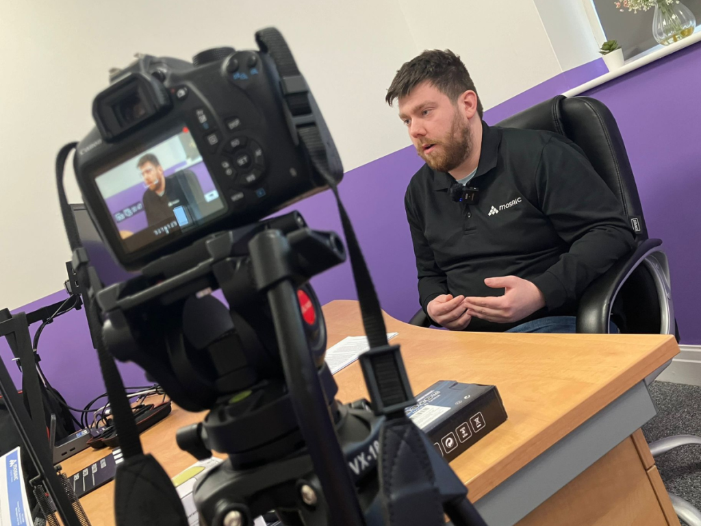 Image of Nathan being filmed for YouTube | Digital Marketing